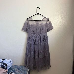 Chi Chi London Purple Maternity Dress